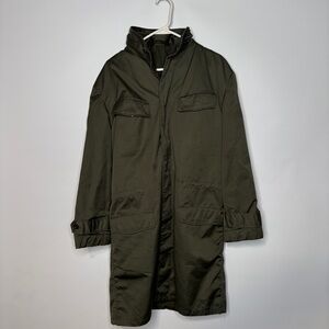 Vintage Belgian Military Army Green Anorak Coat Flag Applique on Sleeve L 46-48